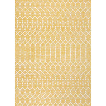 Ourika Moroccan Geometric Textured Weave Indoor/outdoor Area Rug